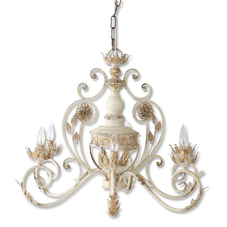 Candelabro Metálico pátina dorada
