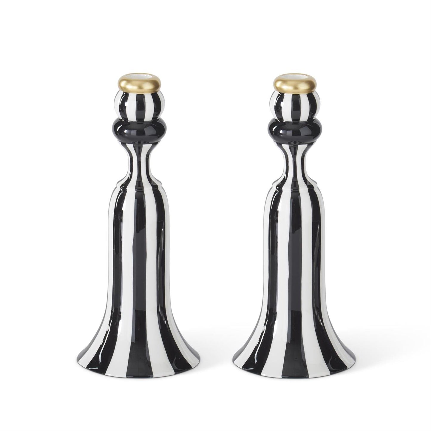 Candelabros Blanco/Negro S/2