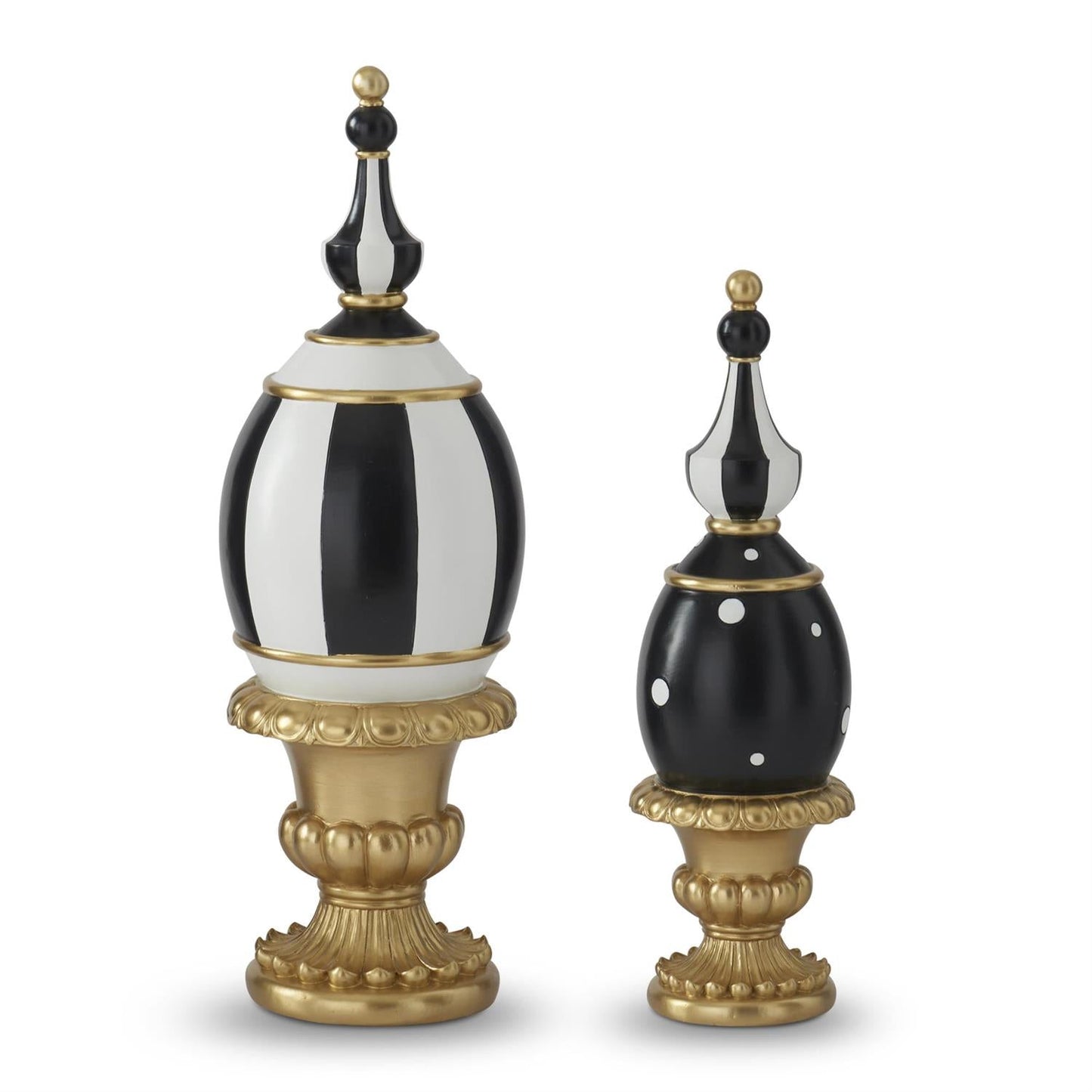 Obeliscos Huevos de Pascua Negro/Blanco Set de 2