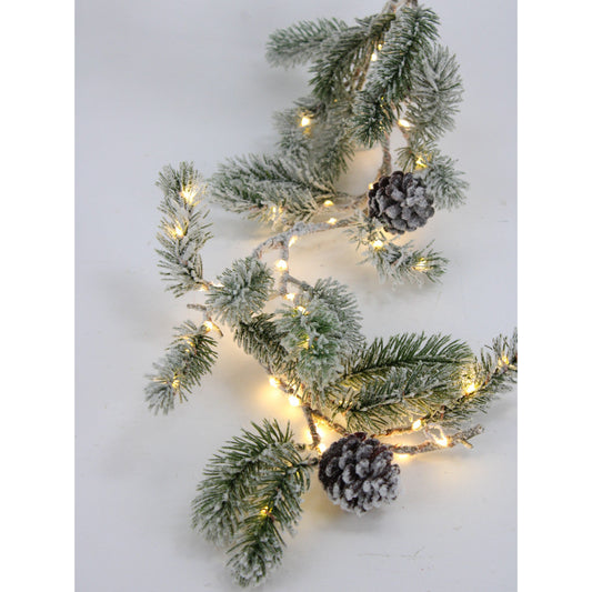 Guirnalda Pino Nevada c/luz 70.8"
