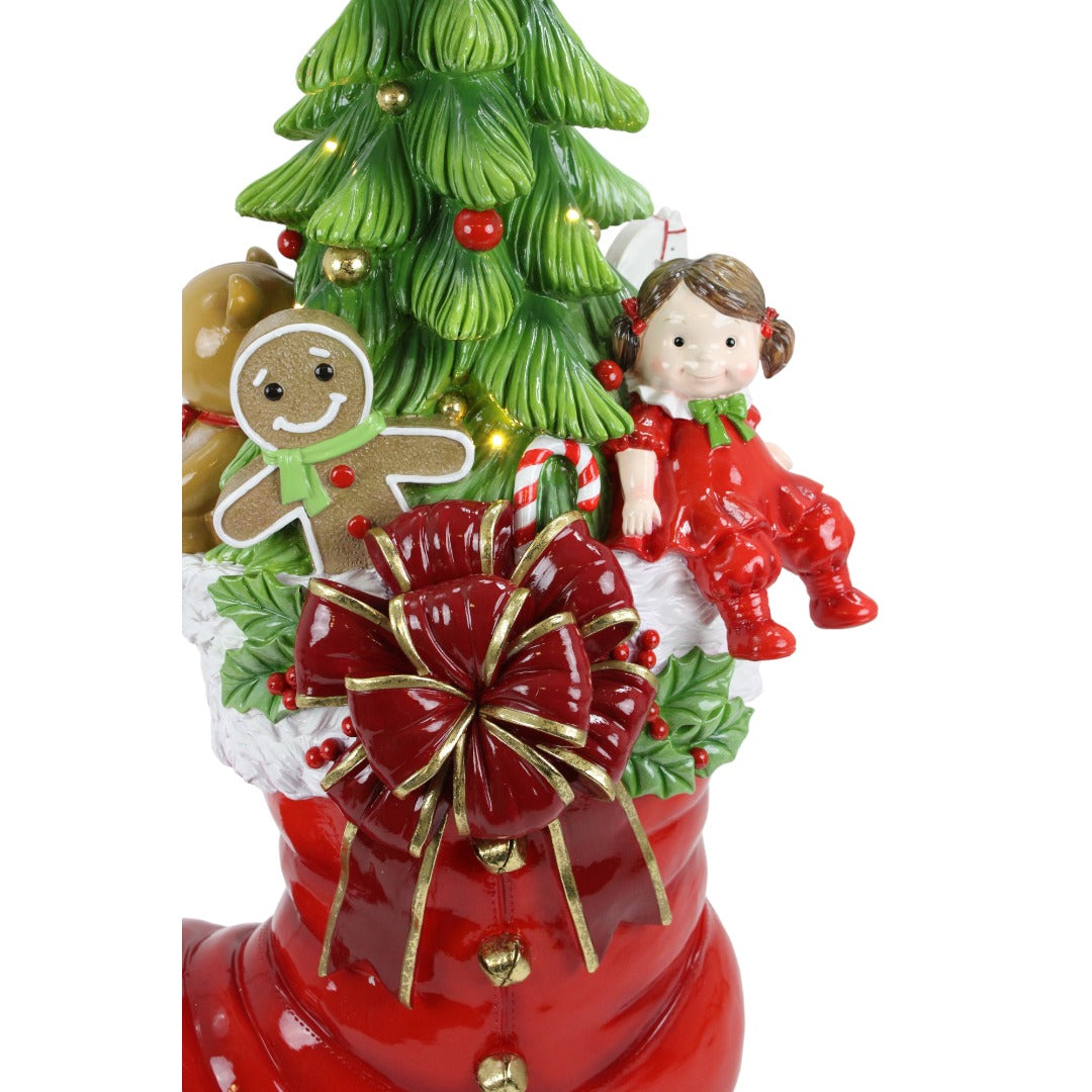 Bota de Santa Decorada 35"