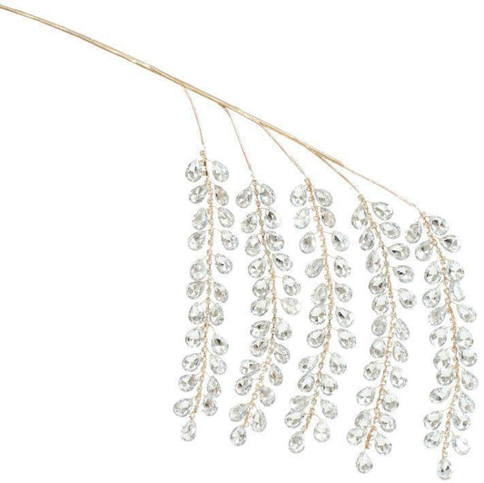 Vara Dorada Cristales Colgantes 24"