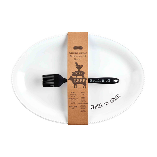 Platter & Brush Grill Set/2