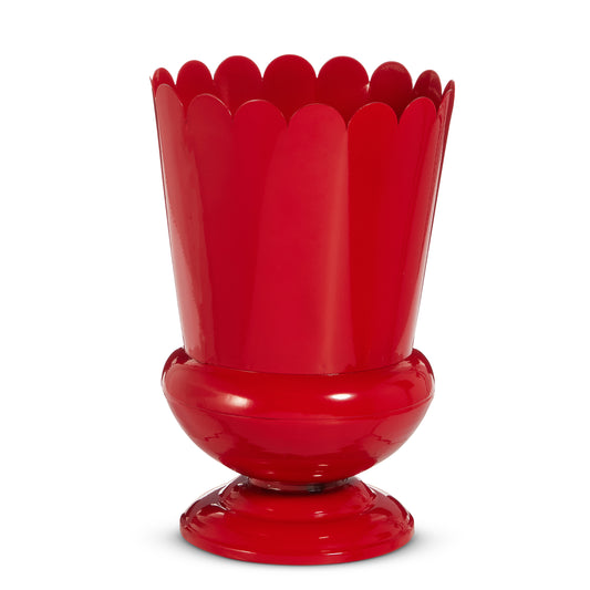 Base Metal con Pedestal Rojo