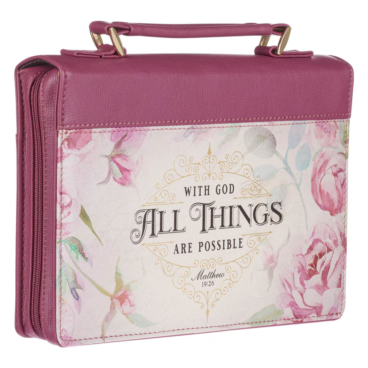 Funda para Biblia "All things are possible" Mateo 19:26