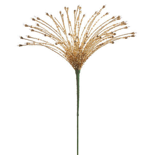 Pick Cuentas Doradas 15"