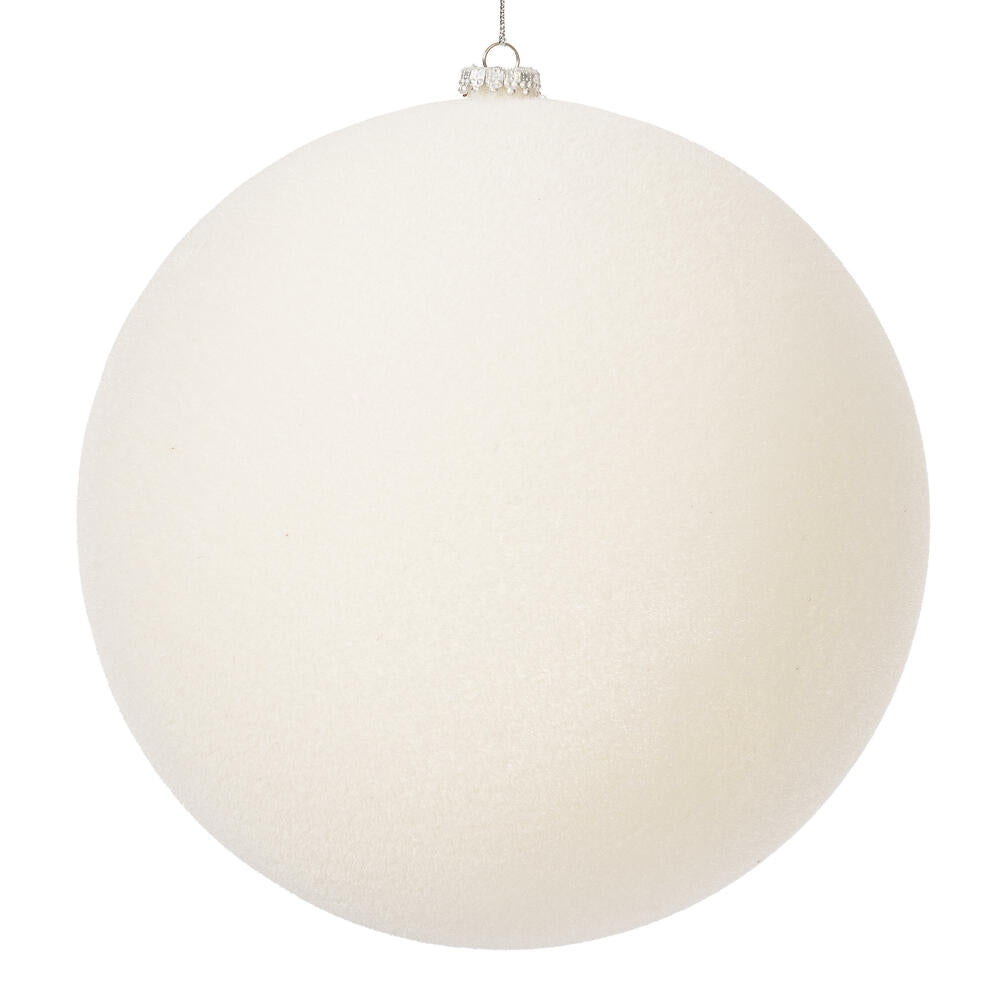Esfera Blanca Terciopelo 10"