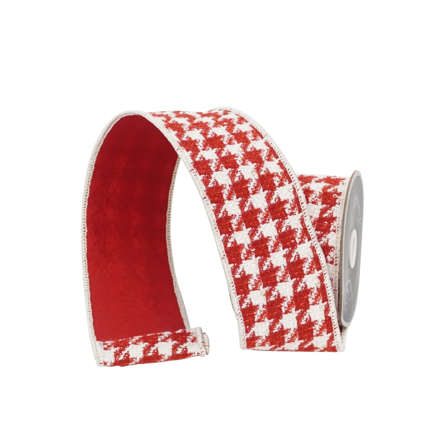 Listón Tejido Rojo/Blanco 2.5"x10yd
