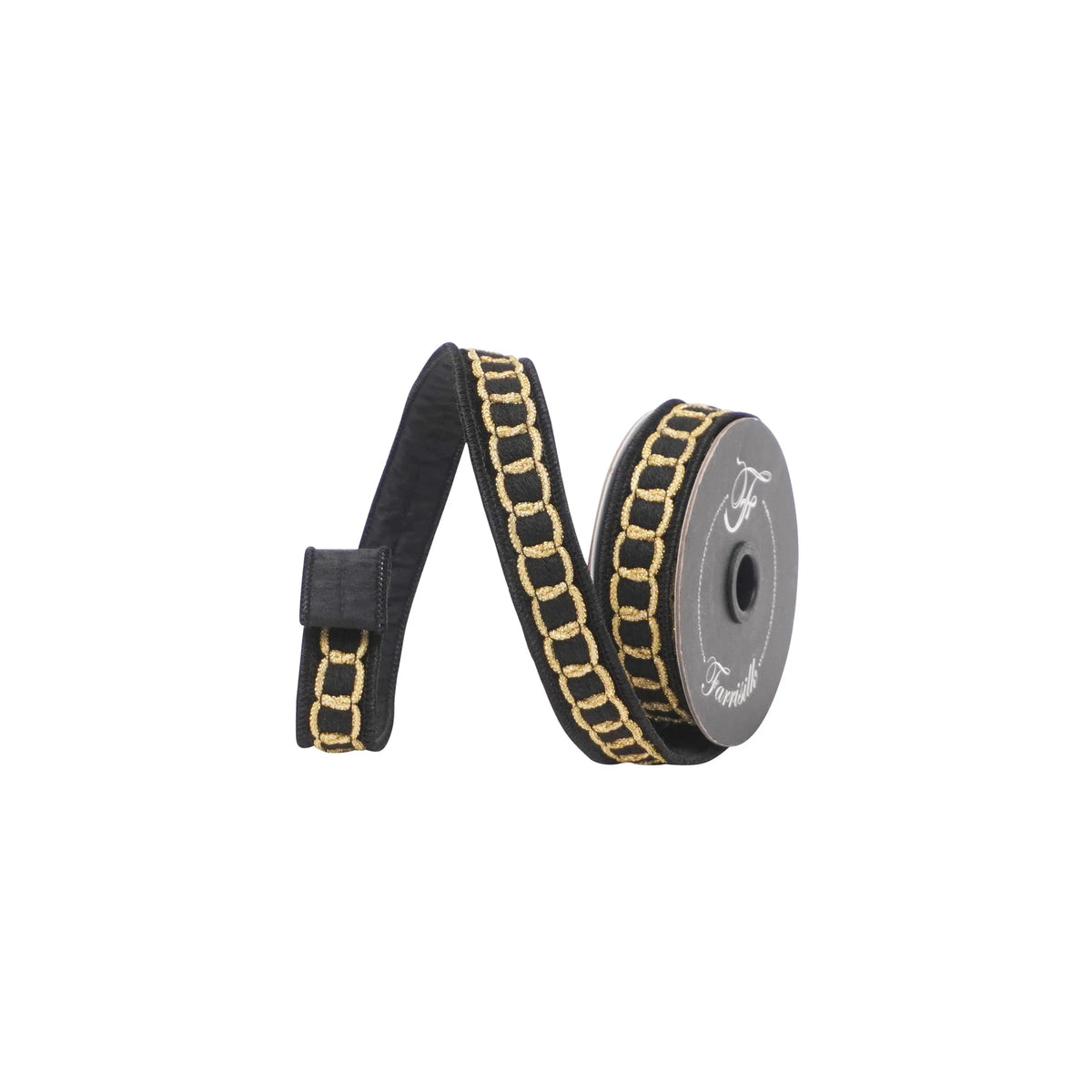 Listón Beverly Chain Negro 1"X5YD