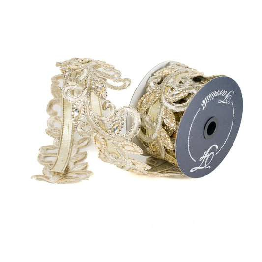 Listón Bordado Platinum 3"x5yd