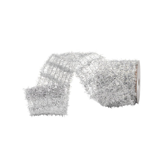 Listón Plateado 4"x10YD