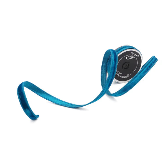 Listón Terciopelo Turquesa 0.75"x10yd