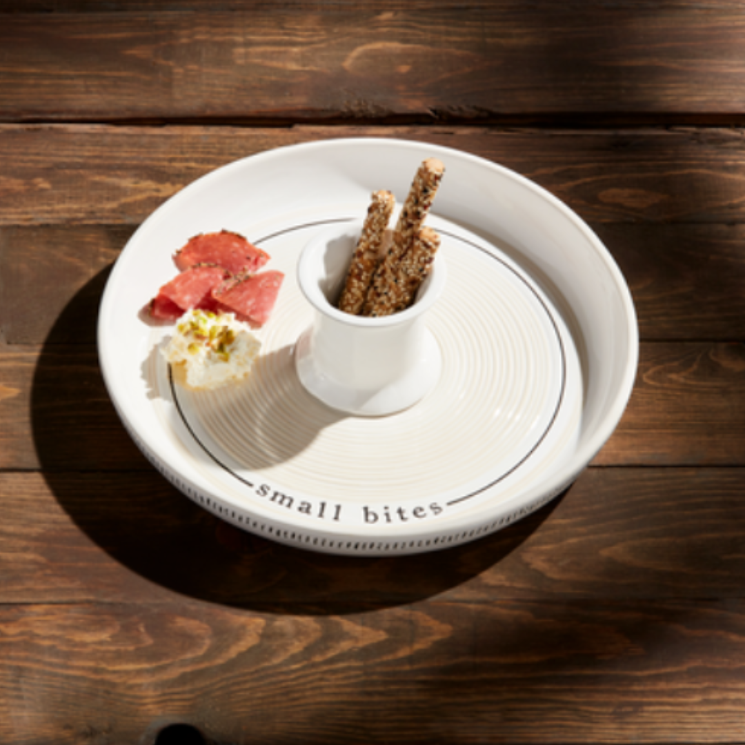 Plato Servicio Reversible con palillos