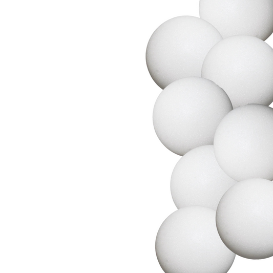 Guirnalda Esferas Blanco Glitter