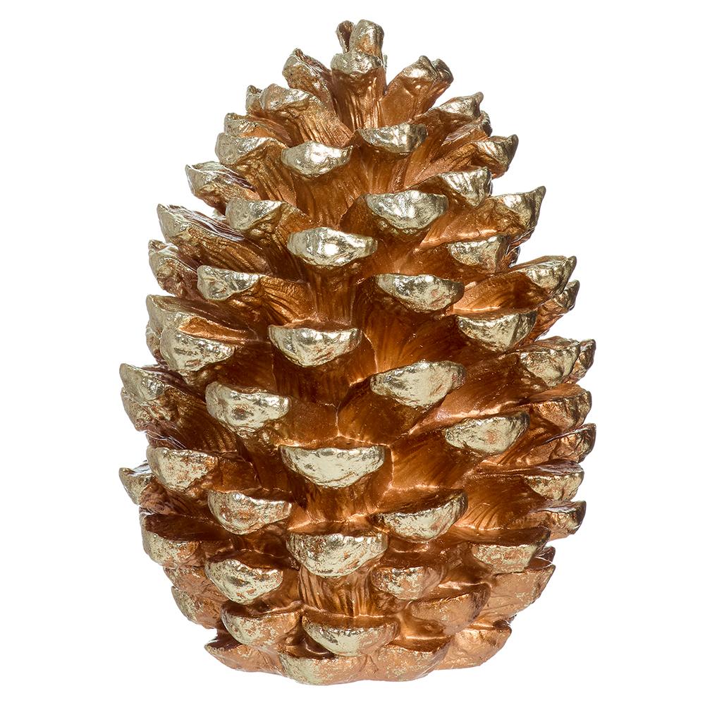 Piña Decorativa de Mesa Dorado Antiguo 11.5"