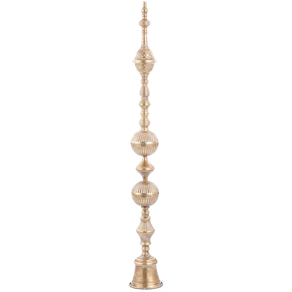 Finial Decorativo de Metal para Mesa Dorado 48.5"