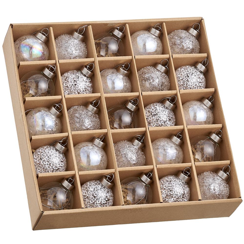 Set esferas de cristal plata