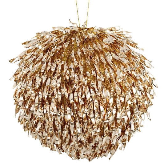 Esfera Dorada Peluda 7"