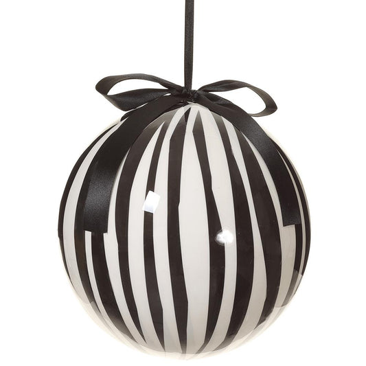 Esfera Líneas Blanco/Negro 8"