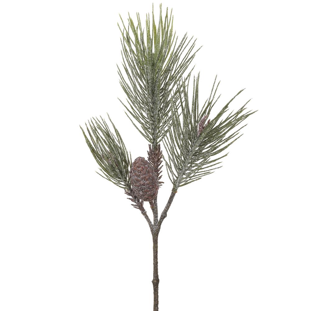 Ramo de Pino de Agujas Escarchado con Piña 23"