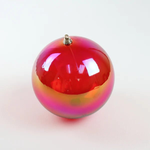 Esfera Iridescente Rojo 8"