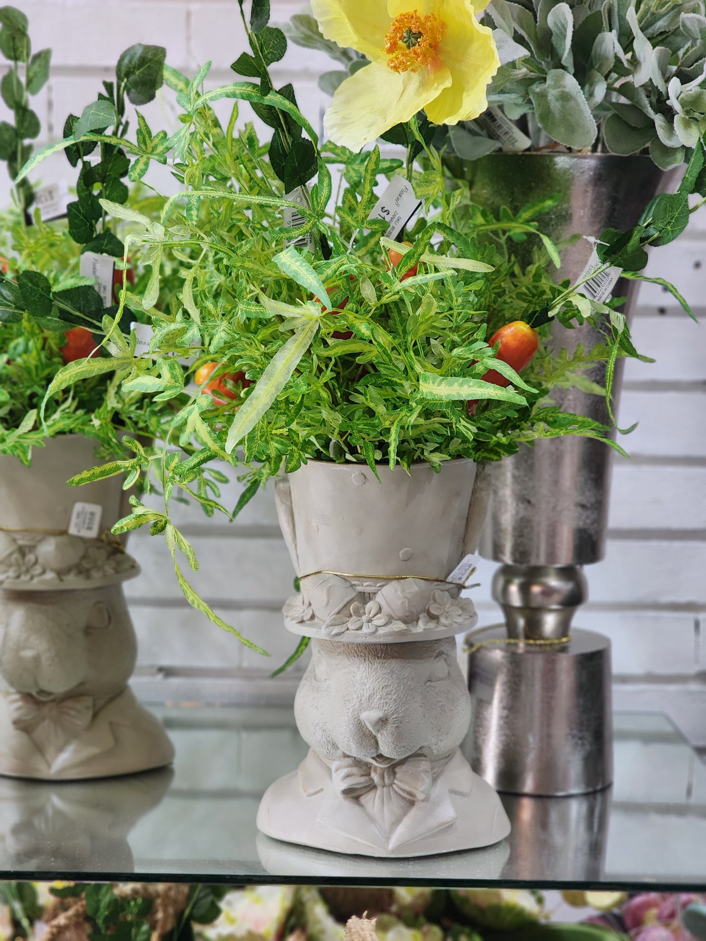 Maceta conejo c/ sombrero