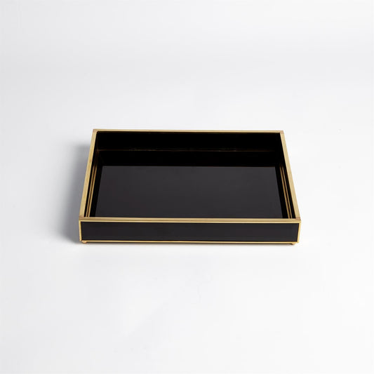 Charola Negra Orilla Dorada