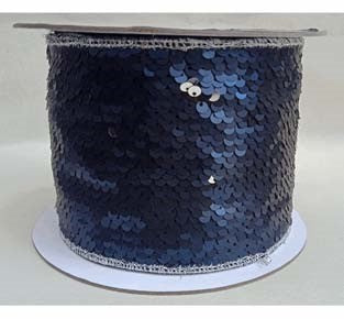 Listón lentejuela azul