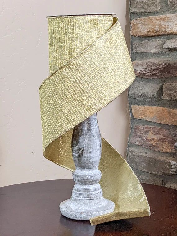 Listón pizado met Dorado 4"x10yd