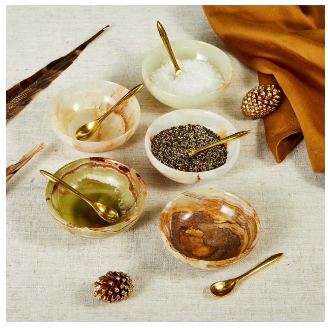 Bowl de Mármol/Ónix con Cuchara