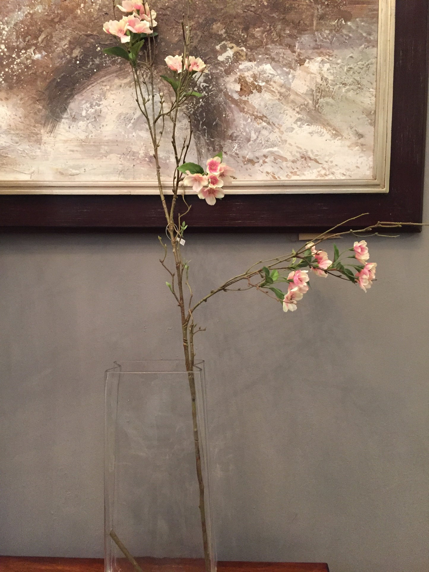 Flor artificial tipo Rama con Flores Blancas y Rosas (por pieza)