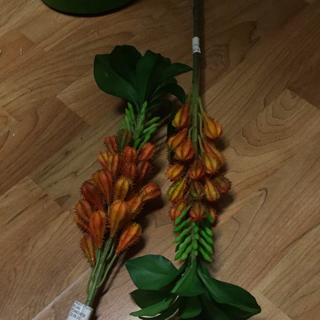 Tallo con flor naranja