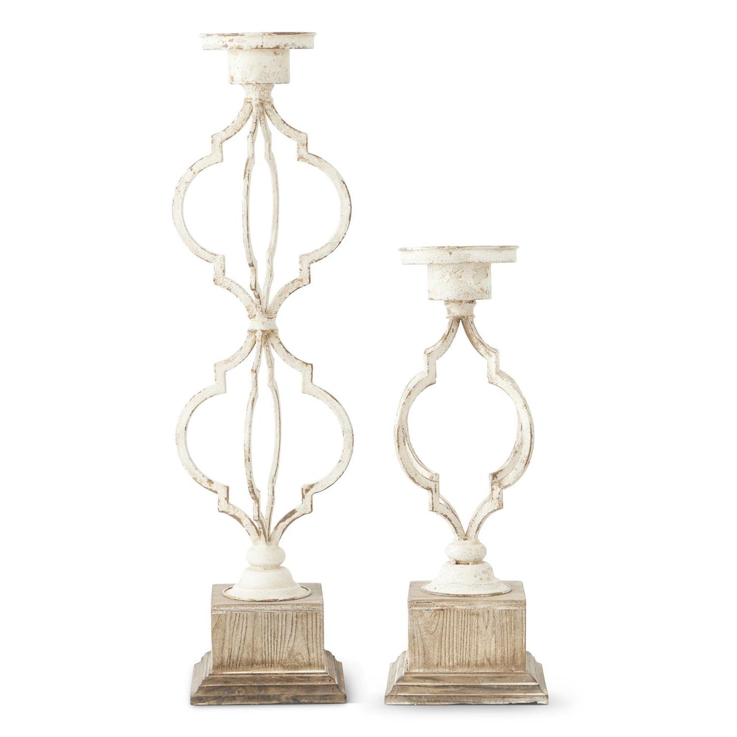 Portavelas Madera/Metal S/2