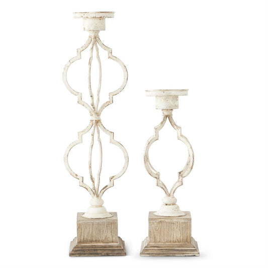Portavelas Madera/Metal S/2