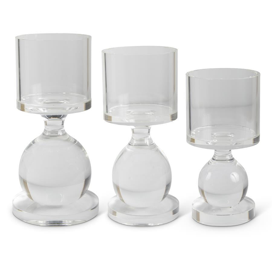 Portavelas Cristal Transparente Set/3