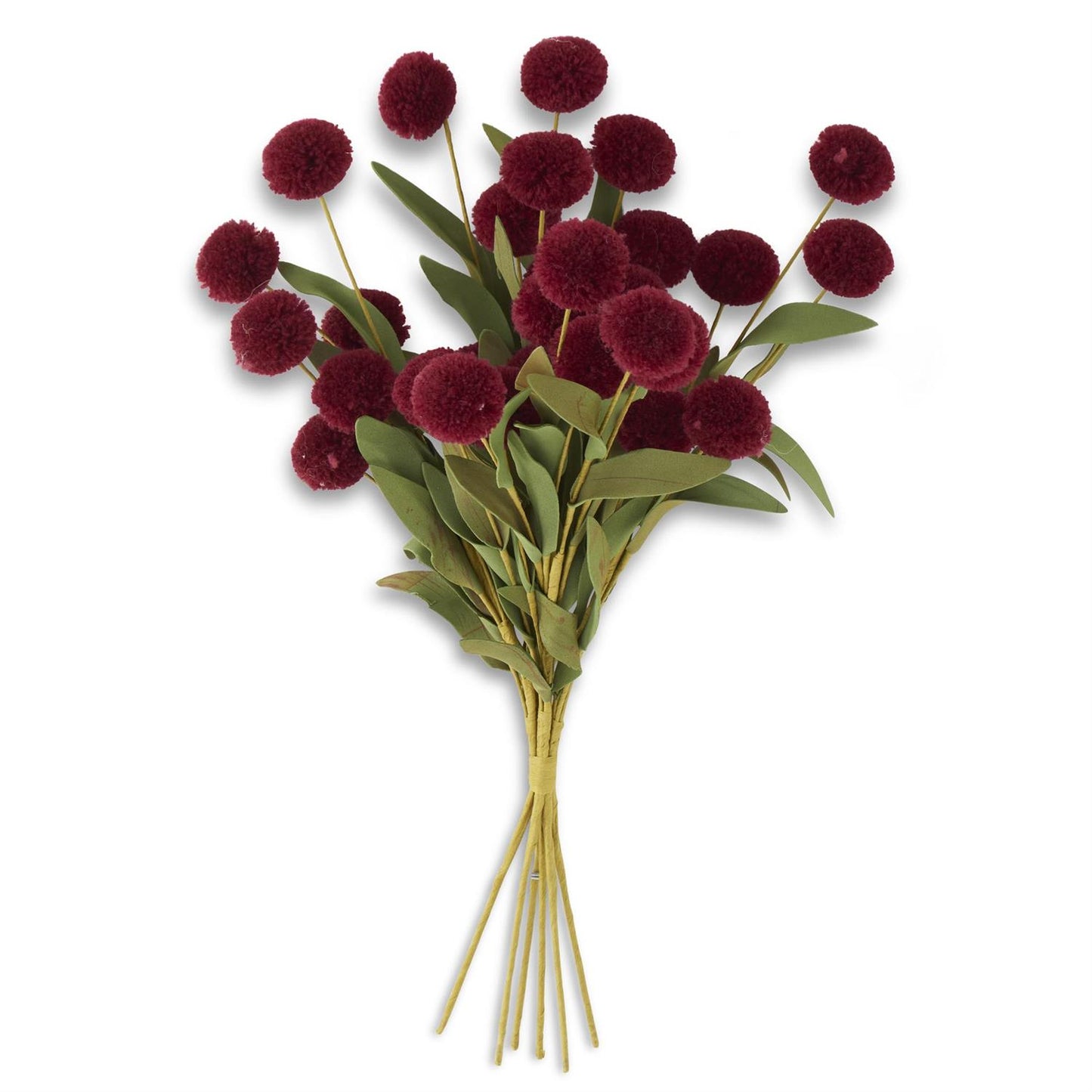 Rama de Pompones Burgundy Set/6