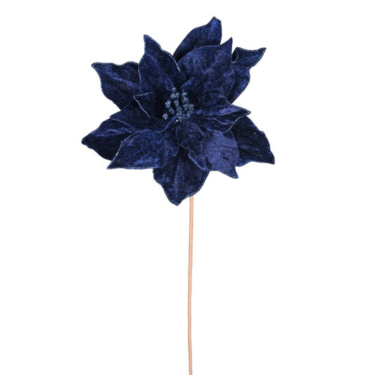 Nochebuena Terciopelo Azul Marino 20"