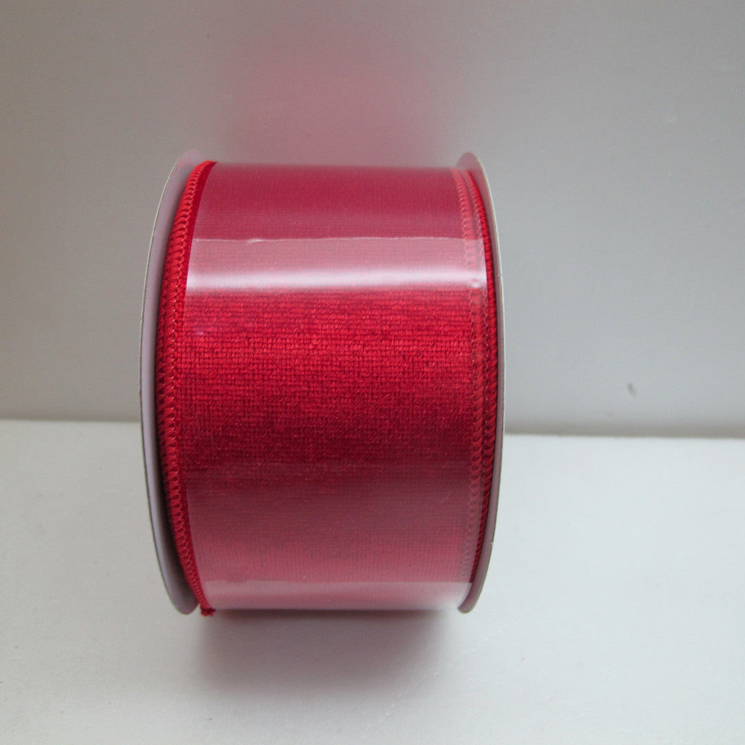 Listón Terciopelo Rojo 2.5"x10yd