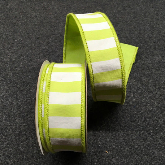 Listón líneas verdes 1.5"x10yd