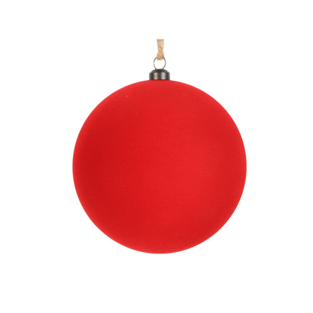 Esfera Roja Terciopelo 5"