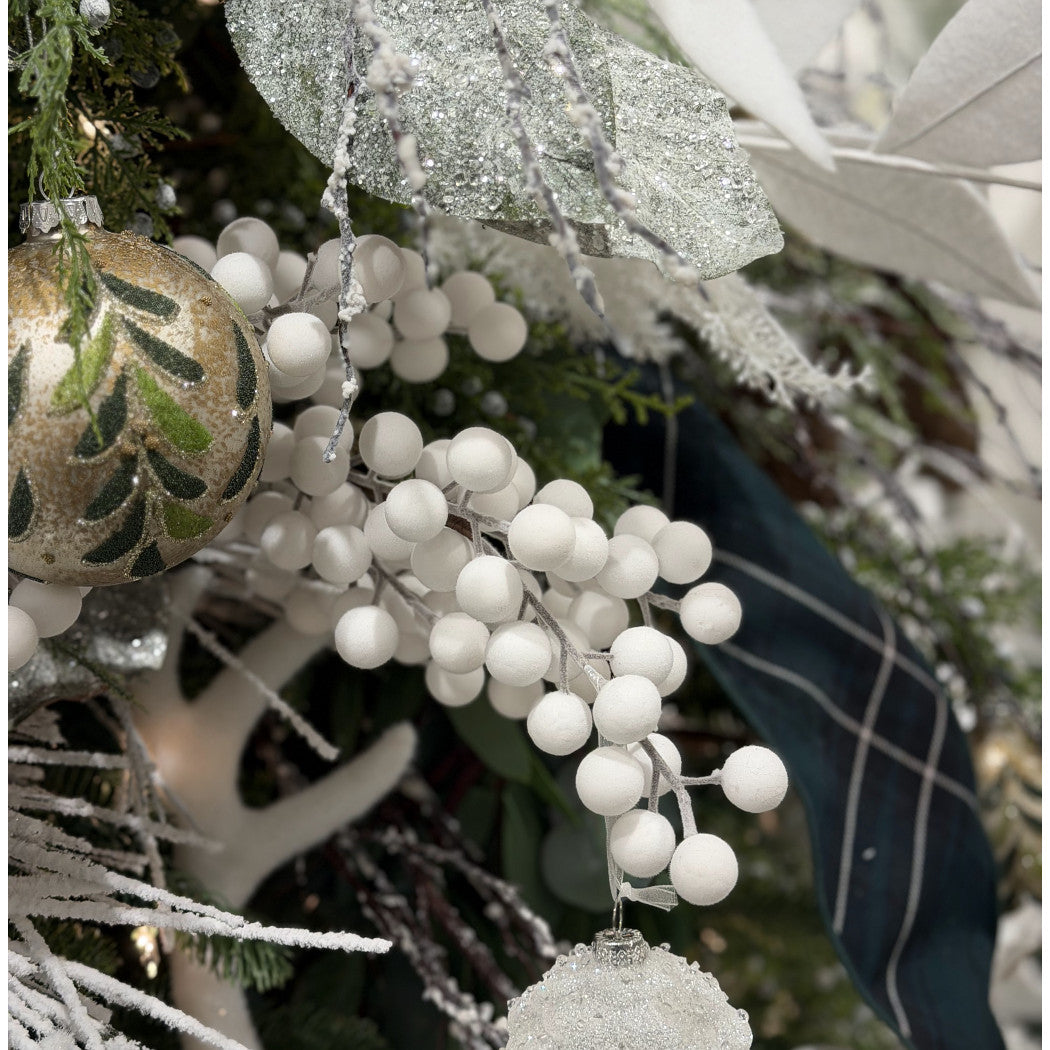 Vara Berry de Terciopelo Blanca 33"
