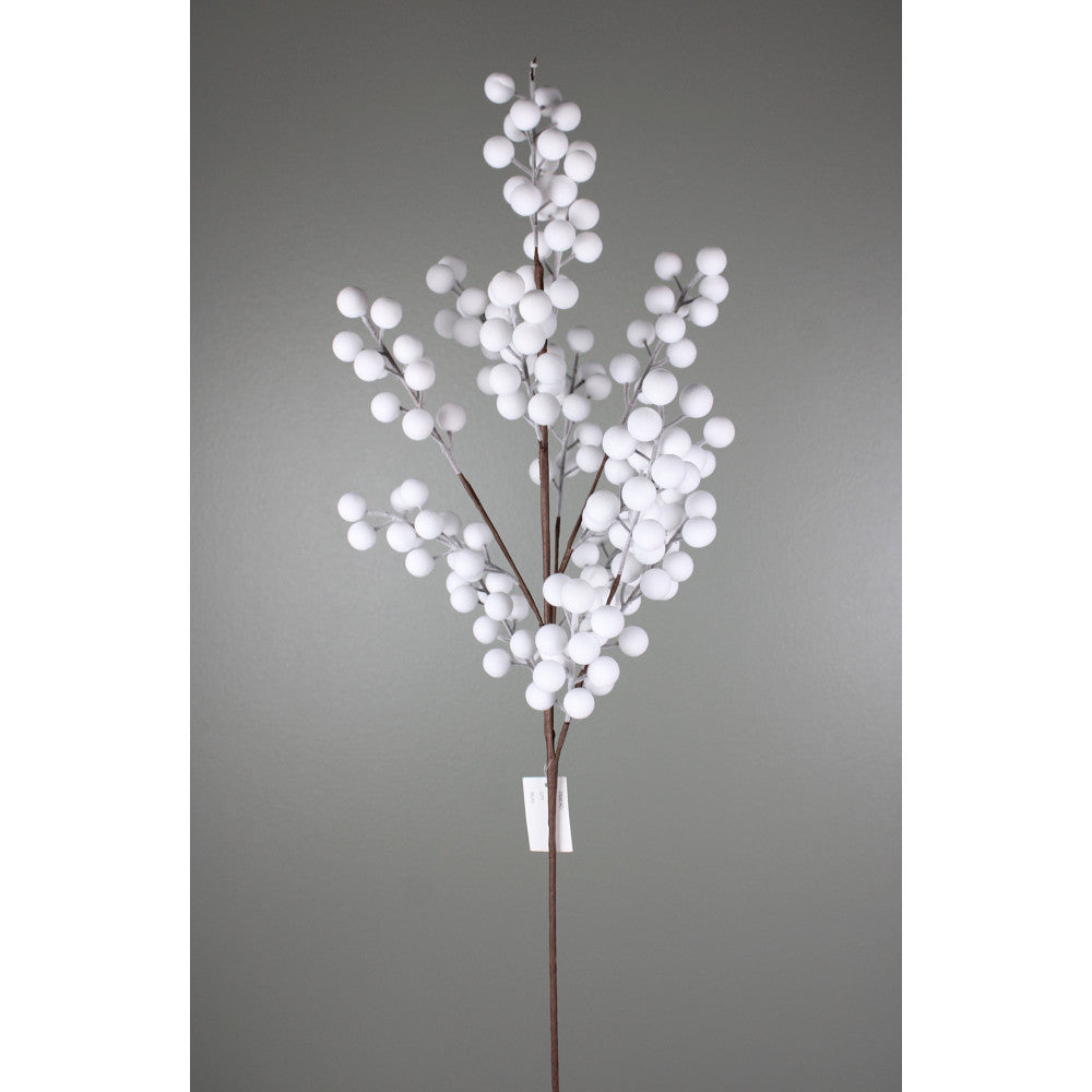 Vara Berry de Terciopelo Blanca 33"