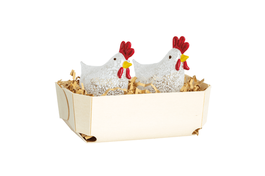 Salero/Pimentero Pollos Blancos
