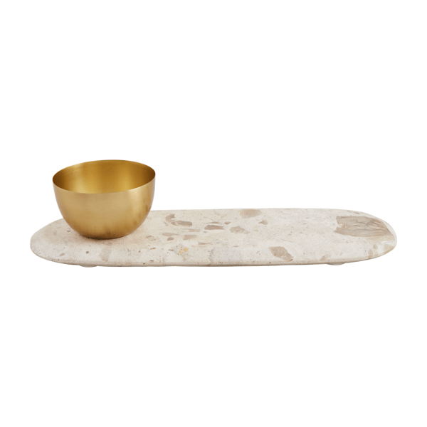 Botanero Mármol Bowl Dorado
