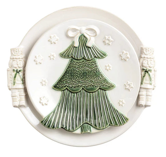 Platones Blanco/verde s/3