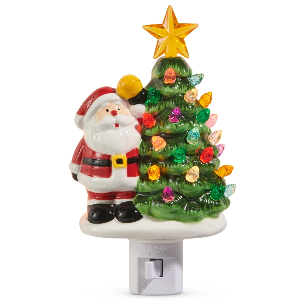 6.5" Santa with Tree Night Light