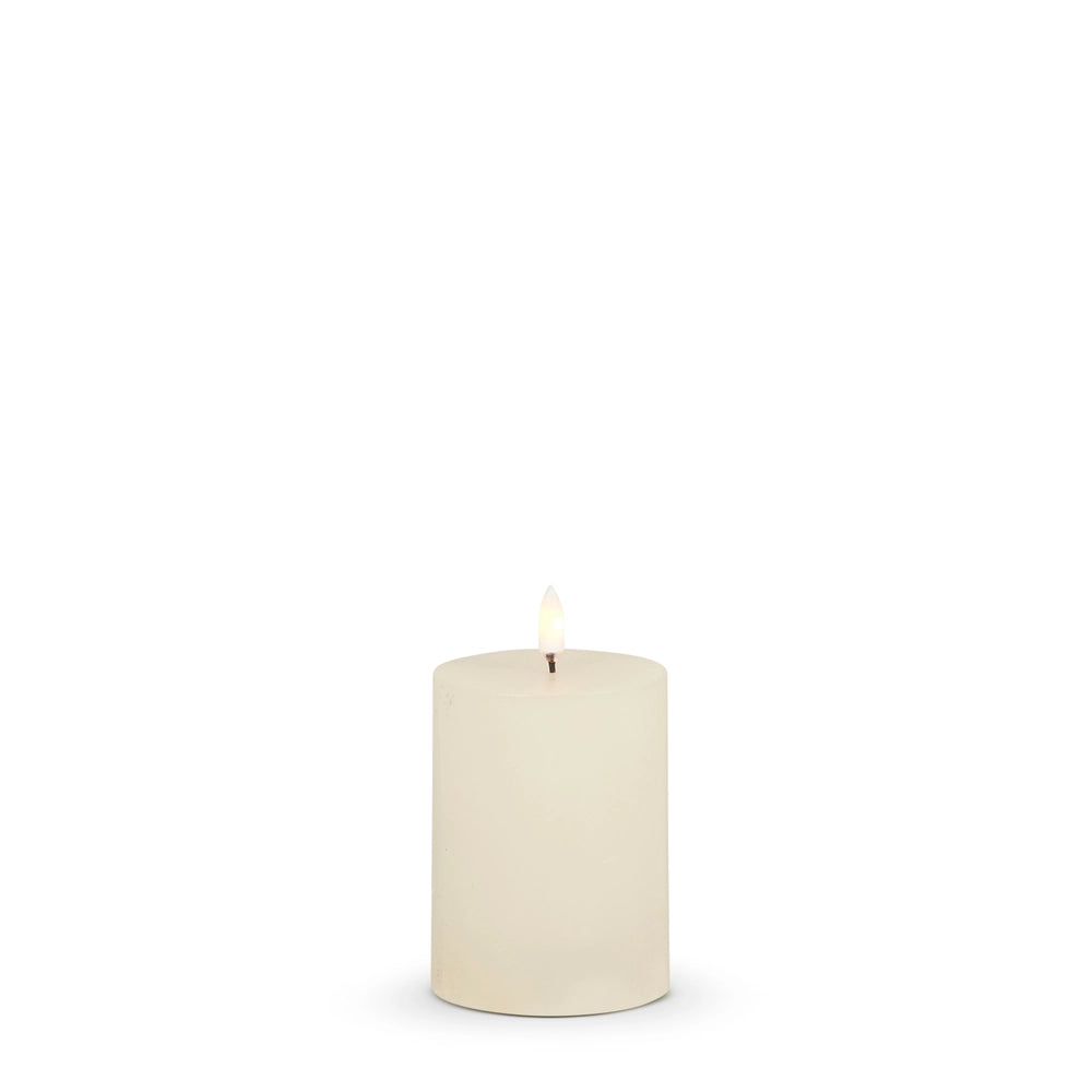 Vela Ivory de pilas 3" x 4"