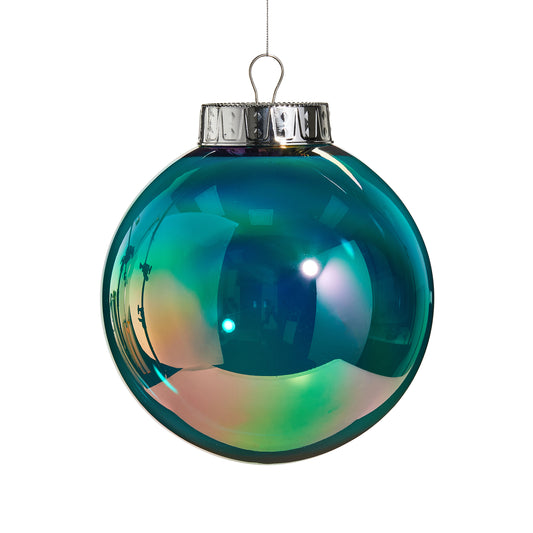 Esfera Iridescente Azul 8"