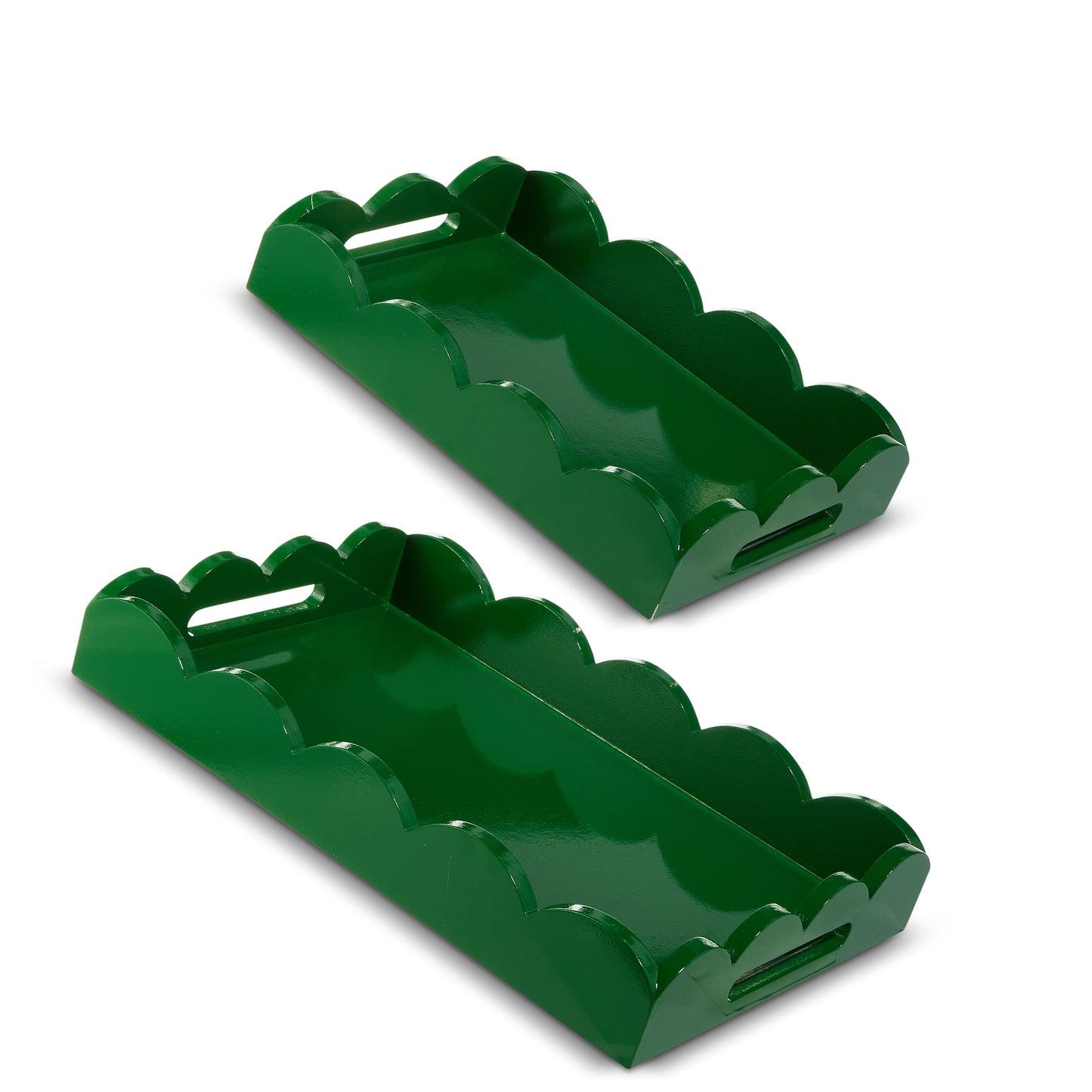 Charolas Olan Verde Set de 2