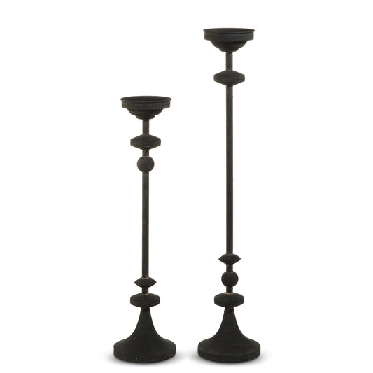 Portavelas Metal Negro s/2